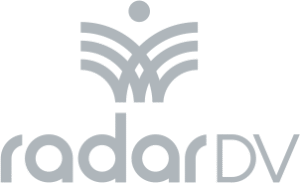 Logotipo da Radar DV na cor cinza